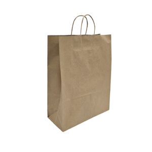 W320xG140xH410mm Brown Paper Twist Handle Carrier Bag (boxed 125s)