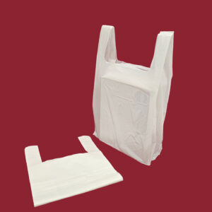 330x470x570mm 20mu White HDPE Vest Carriers