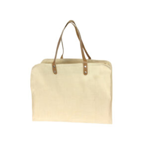 410+120x320mm Leather Handle Juco Carrier Bag – Clearance!