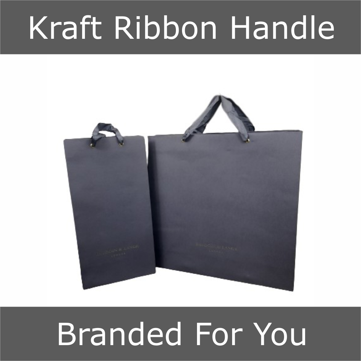 Eco Ribbon Handle Deluxe Paper Carrier Bag | Branded Packaging