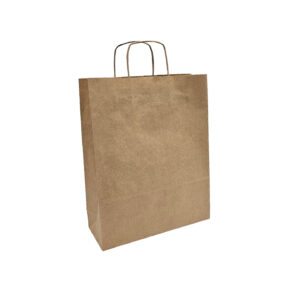 W320xG140xH410mm Brown Paper Twist Handle Carrier Bag (boxed 125s)
