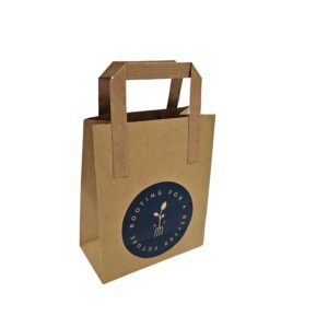 Ardross Farm Paper Tape Handle Brown Kraft Carrier Bag front view 2025