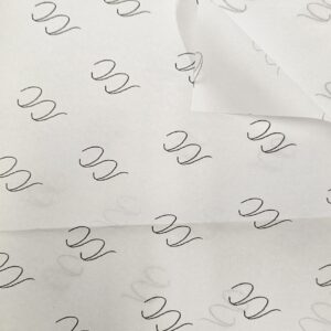 CAFE CECILIA Foodgrade Greaseproof Paper White Printed Black