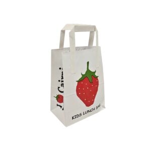 Cairnie Fruit Farm white kraft paper tape handle bag printed 3 colours