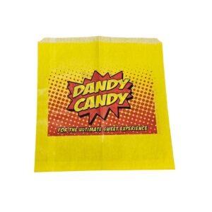 Dandy Candy Kraft flat paper bag 250mm x 250mm printed 100_ 3 colours