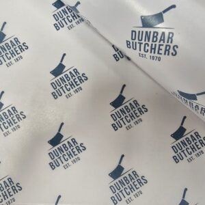 RA Dunbar quality butchers waxed Wet Strength foodgrade sheet