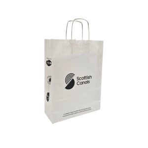 Scottish canals paper twisted string handle carrier bag printed 1 pantone