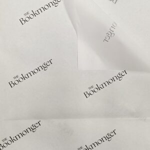 THE BOOKMONGER Foodgrade White Greaseproof Paper Printed Black