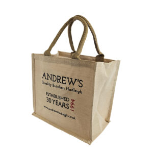 ANDREWS Juco Bag Highest Grade Laminated Natural with Short Cotton Stuffed Handles