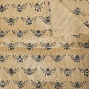 Bee print Kraft paper printed black