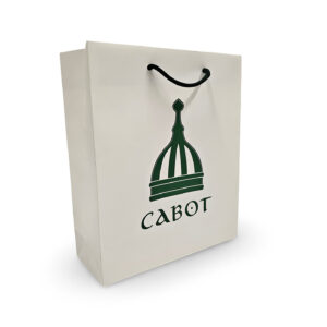 CABOT Small Rope Handle Bag White American Bristol Printed green