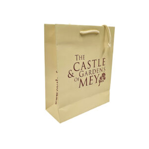 Castle of Mey Luxury laminated, short cream rope handles, and fitted base and handle card inserts