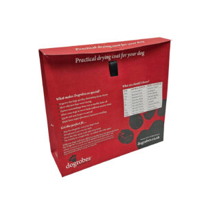 DOGROBES CONTINENTAL POCKET CMYK Dye cut dog paw shape uncovered window Ribbon and self adhesive