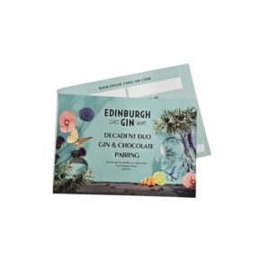 EDINBURGH GIN Postcards A6 Decadent Duo printed CMYK Soft Touch Laminated