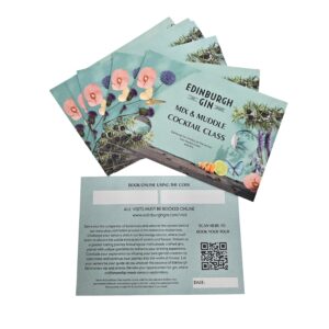 EDINBURGH GIN Postcards A6 printed CMYK Soft Touch Laminated (1)
