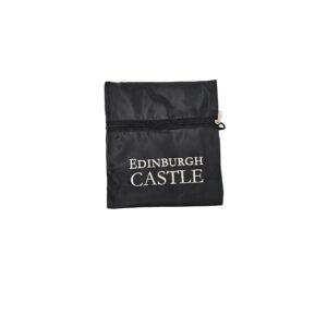 Edinburgh casle Nylon Zip up shopping bag pouch with fold up nylon carrier inside