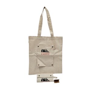 Edinburgh castle Natural Hemp with pocket shopping bag