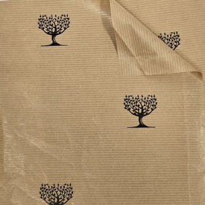 Fever tree Kraft brown paper with black printed tree