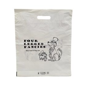 Four legged fancies sugar cane carrier printed black with punched handle