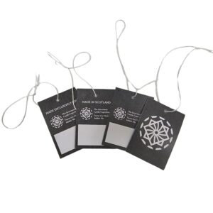 INVERNESS CASTLE Swing Tags x 4 Versions rectangel Strung with Cotton Knotted Thread
