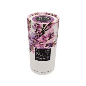 ISLE OF BUTE GIN Rigid Tube Printed CMYK pink blossoms print