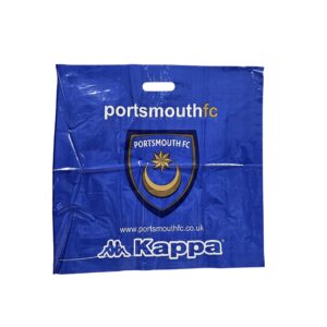 Kappa LDPE patched handle carrier bag blue and gold