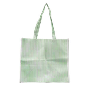 LINA STORES NWPP Green Stripe Jumbo Hamper bags self looped welded seam cross stitched handles