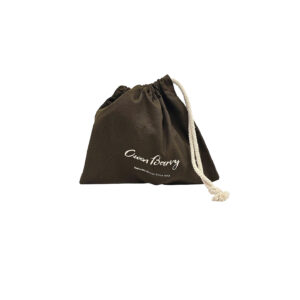 OWEN BARRY Cotton Dust Bag Dark Chocolate Brown with 2 Rope Drawstring