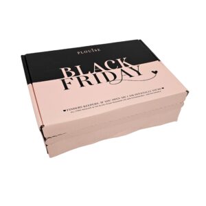 P LOUISE Black Friday mailing box with adhesive glue strip on flap