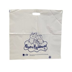 Peppa Pig white LDPE patch handle carrier
