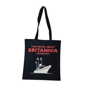 ROYAL YACHT BRITTANIA Dark Blue Cotton Bag with cotton handles