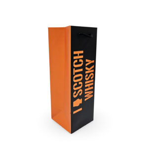 SCOTCH WHISKY EXPERIENCE Deluxe Paper Gift Bag Printed orange & black with rope handles