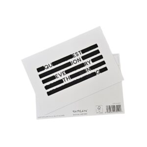 Skyscape question everything postcard printed Black