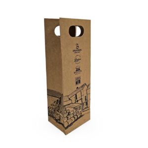 Springbank Brown Kraft bag with die cut handles