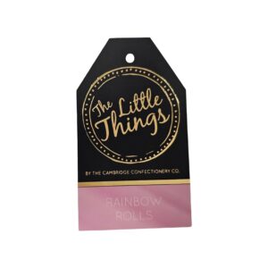 The Little Things candy gift tags printed Pink with gold foil (1)