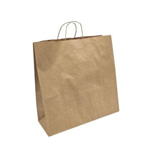 W450+G180xH445mm ESC BRAND Brown Paper Carrier Bag - Twist Handle (unribbed)