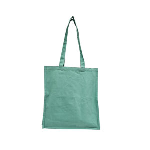 Turquoise 380+100x420mm 10oz canvas long loop handle carrier bag