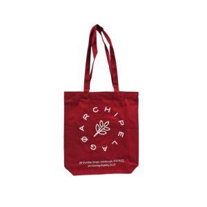 ARCHIPELAGO Cotton Tote Bag 10oz Dyed Red Printed White 2026