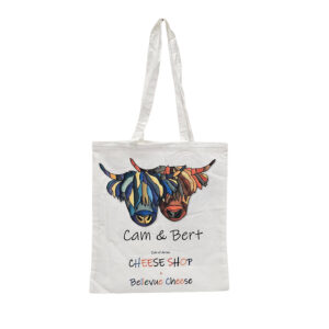 ARRAN CHEESE Coos Cotton Bag 38x42cm 5oz Dyed White Printed CMYK 2025