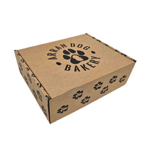 ARRAN DOG TREATS Mailing Box 0427 Style Brown Kraft Printed Black
