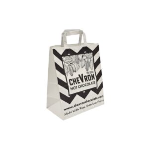 CHEVRON HOT CHOCOLATE Paper Tape Handle Bag white Kraft Printed Black 2026_resized (1)