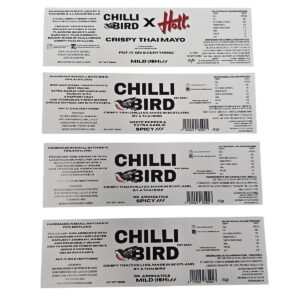 Chilli Bird Label x 4 designs A